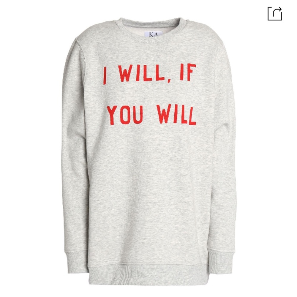 NWT Zoe Karssen “I will if you will” sweatshirt